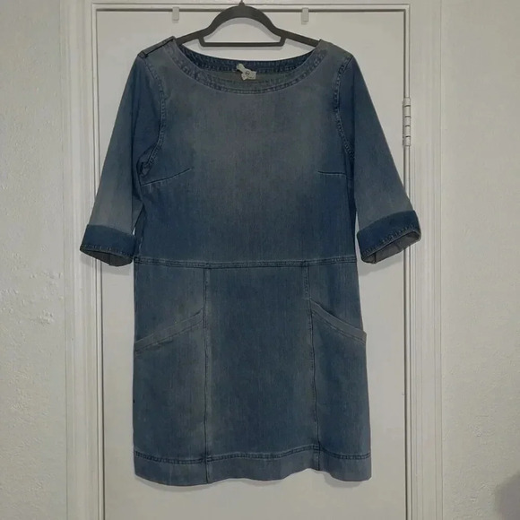 Adriano Goldschmied Denim Cocoon Dress 3/4 Sleeve Sz M - Picture 1 of 6